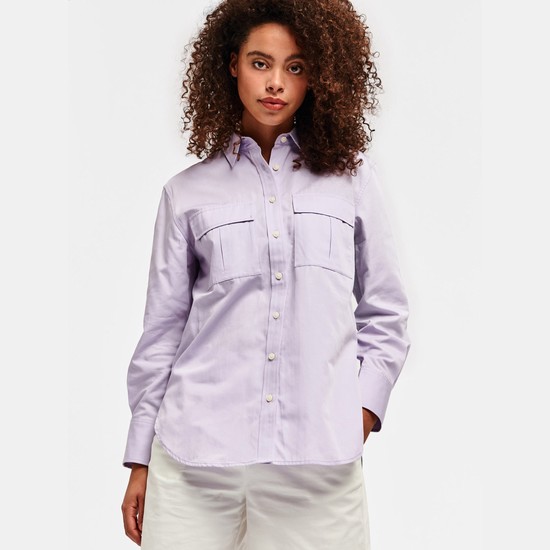 Aigle A Long Sleeves Shirt With Dry Fast Function Shirts Women Purple ZA-63541